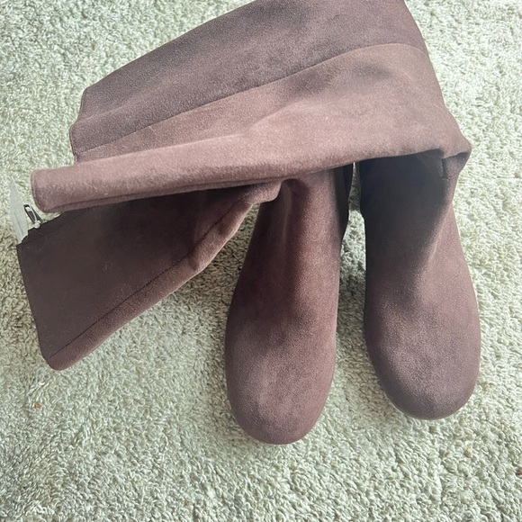 Time and Tru Suede Heeled Boots - Mauve - Picture 3 of 3